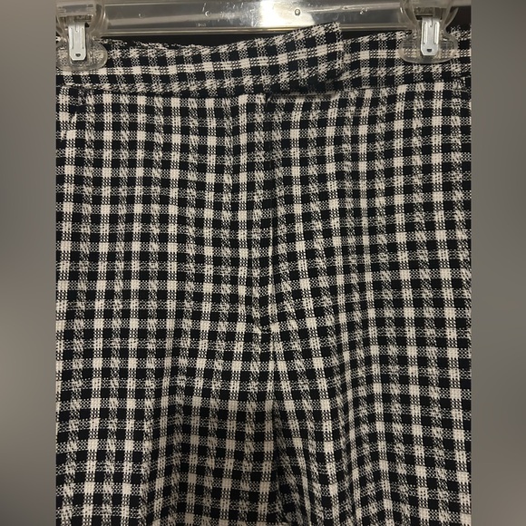 Zara hard to find rare black and white plaid 2 piece pants suit size medium - Picture 9 of 11